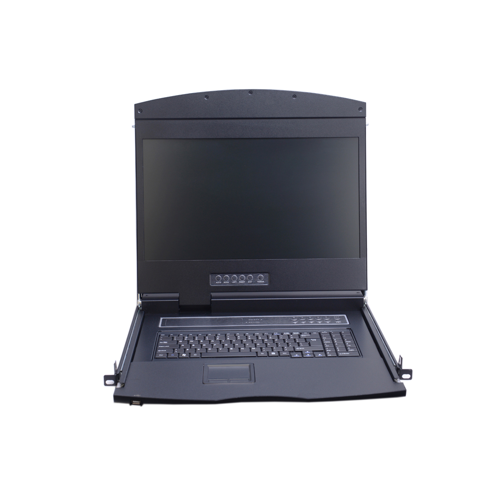 AS-9104TLS (Single Rail, Cat5 Series 19” LCD KVM Switch )